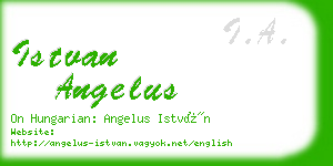 istvan angelus business card